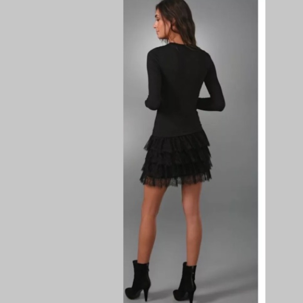 Theory Archan Black Drop Waist Dress - Picture 3 of 8